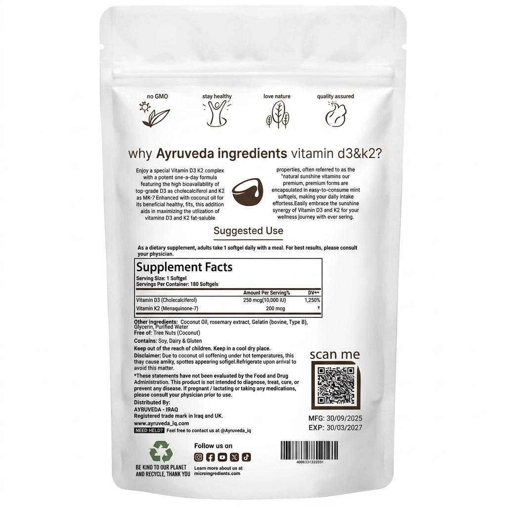 D3k2 10.000 IU - 200mcg - 180 Softgels