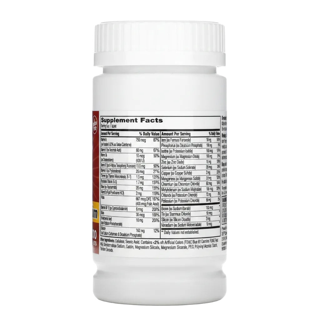 Supplement bottle with label showing supplement facts