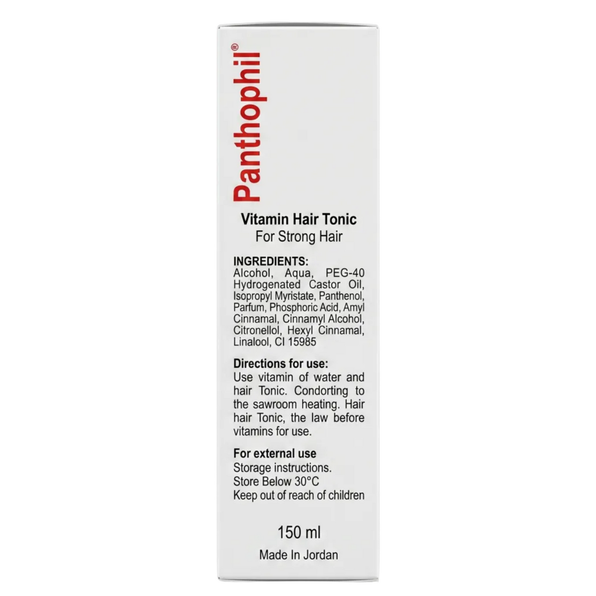 Panthophil Vitamin Hair Tonic packaging on a white background