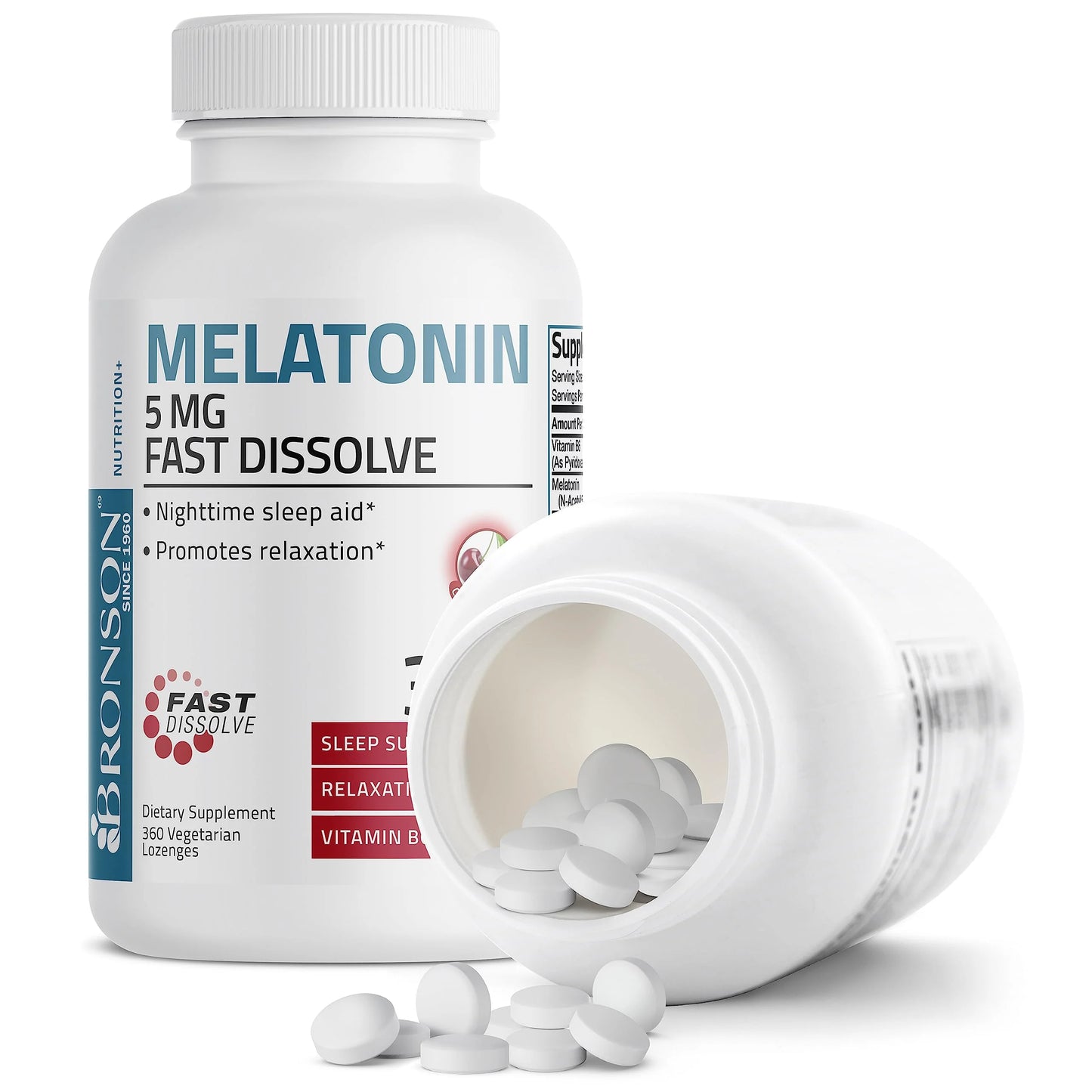 Melatonin 5mg w/ B6 - 360 Lozenges