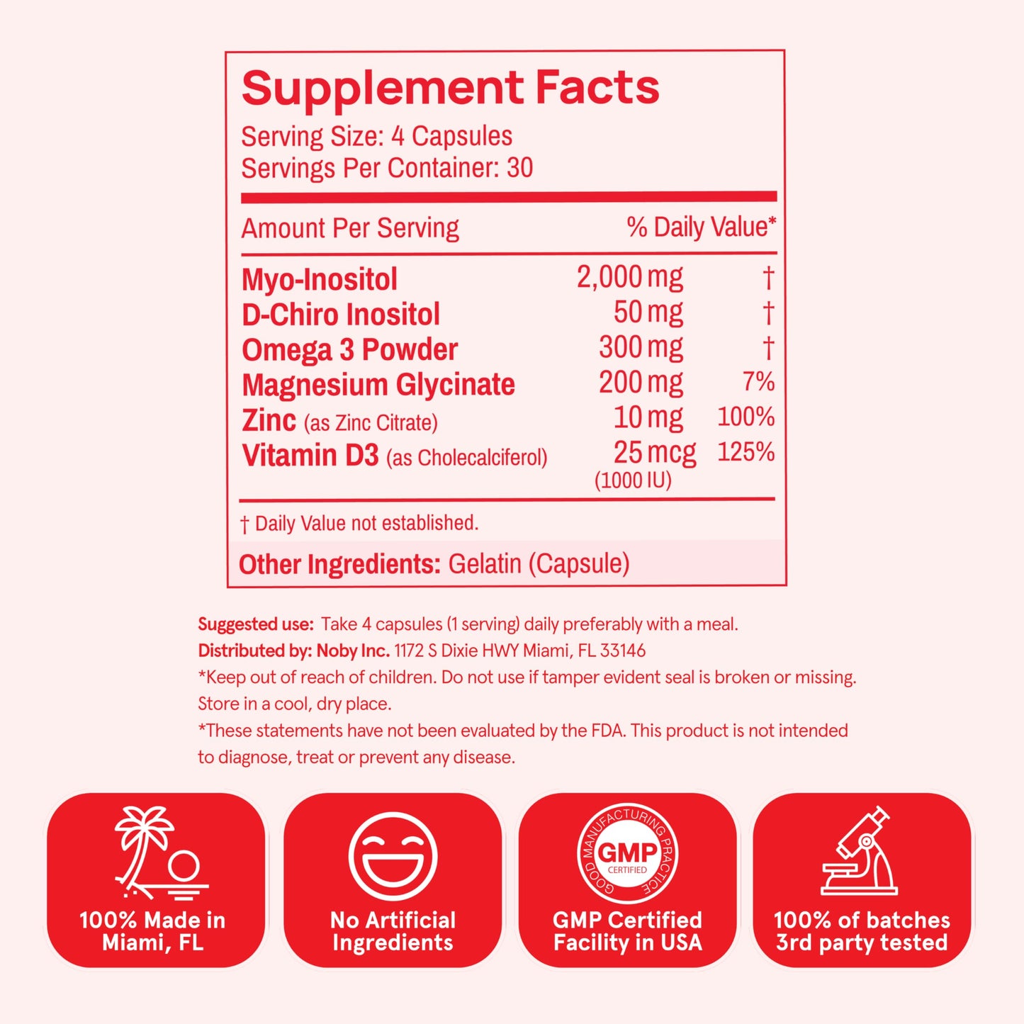 Inositol Myo D Chiro - 120 Caps