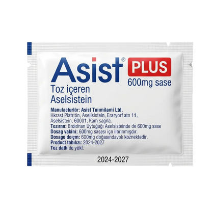 Asist Plus medication package on a white background