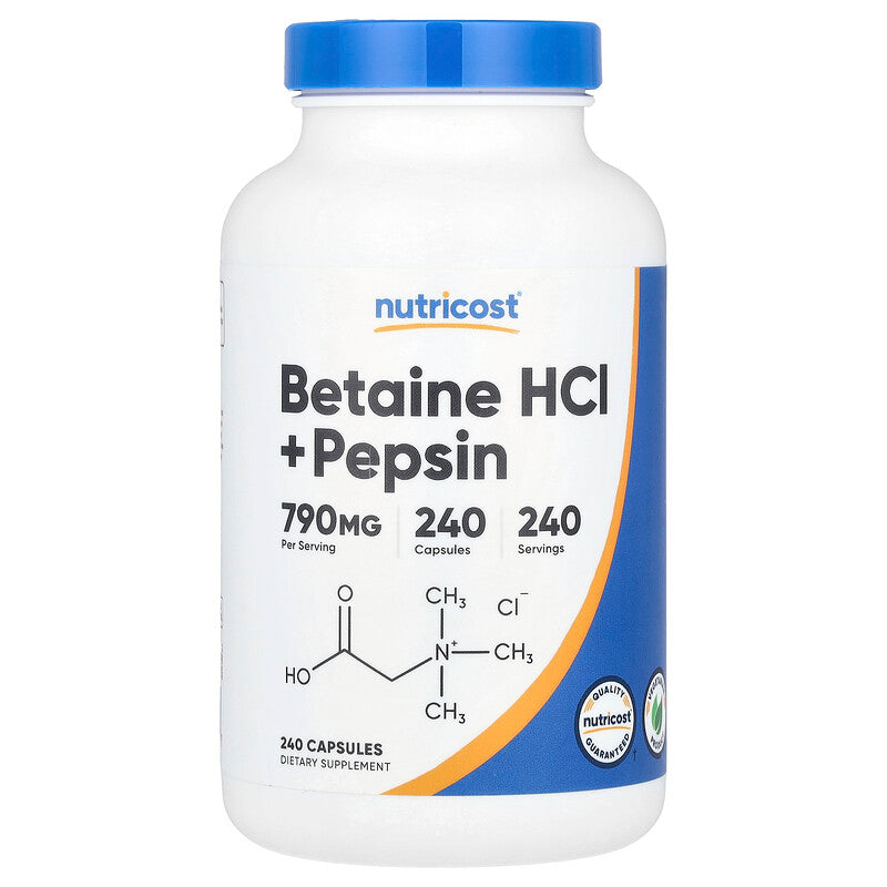 Betaine HCl + Pepsin - 240 Caps