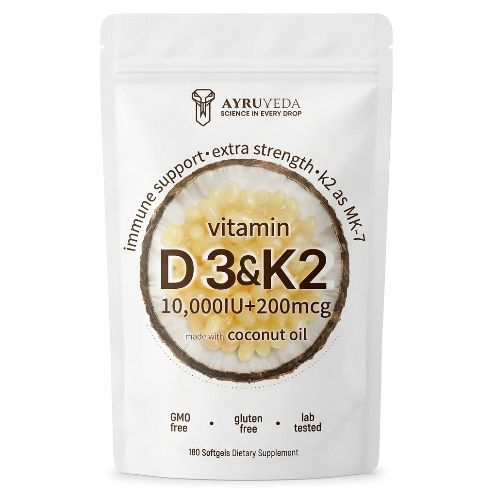 D3K2 - 10.000 IU:200MCG  - 180 Softgels