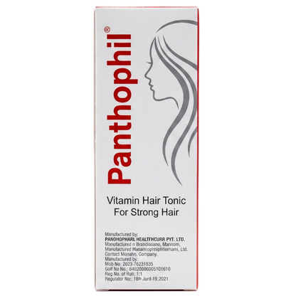 Panthophil Vitamin Hair Tonic box with a woman's silhouette on a white background